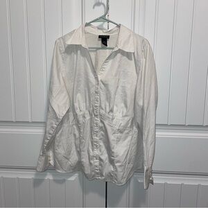 Chic White Collared Shirt